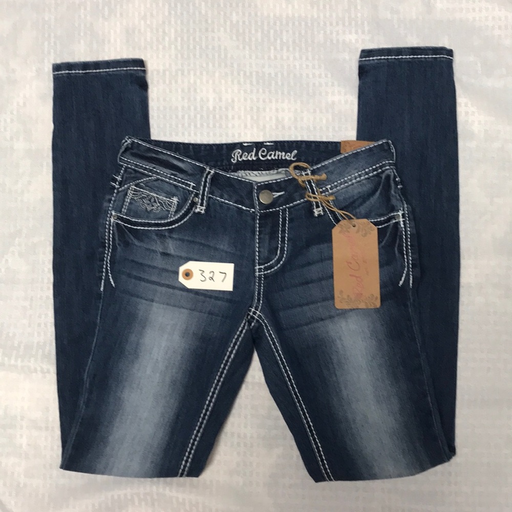 Red camel jeans size 3